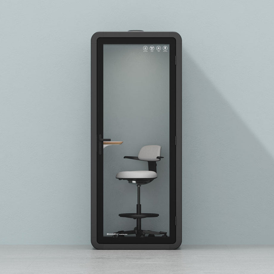 Office Pod Quell+ AcousticCharcoal / Upgraded Device Shelf / Dark Grey