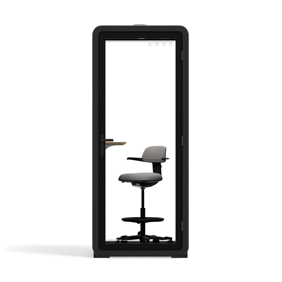 Office Pod Quell+ AcousticCharcoal / Upgraded Device Shelf / Dark Grey