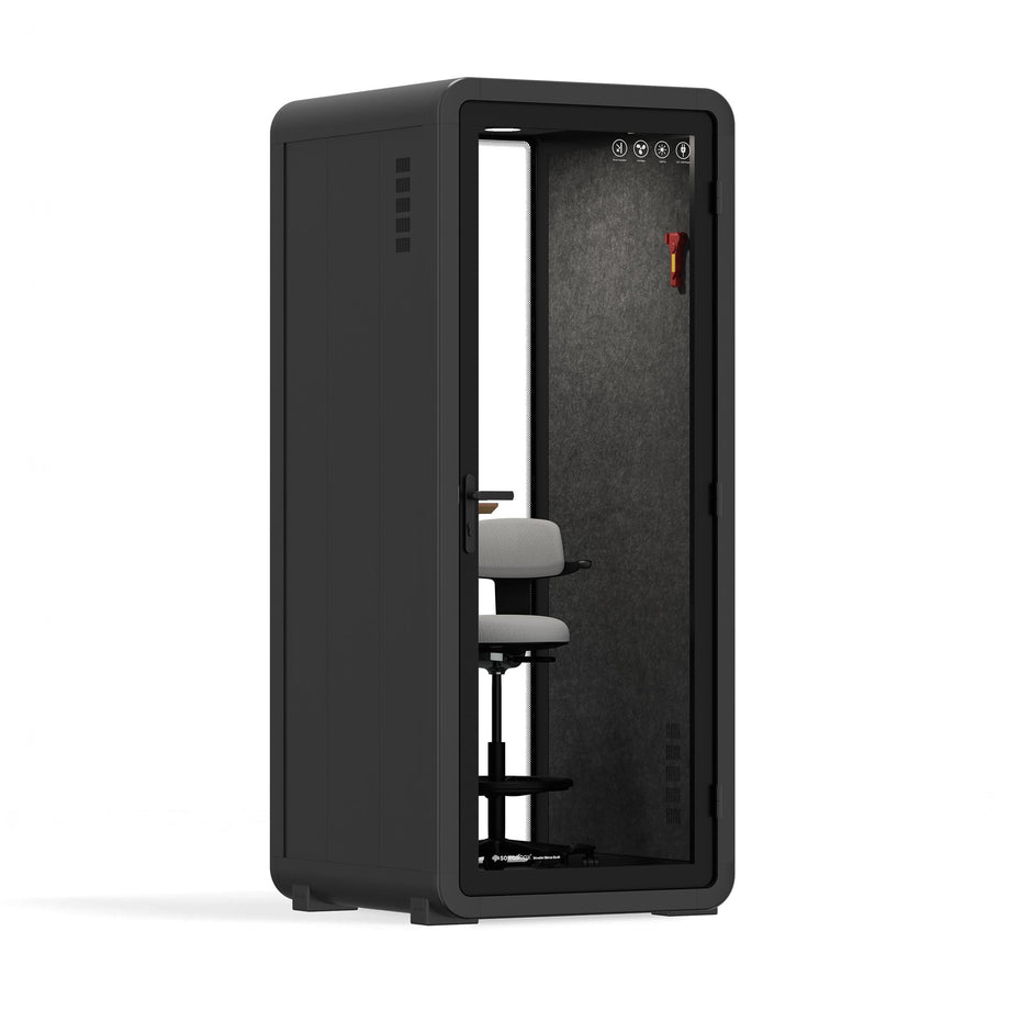Office Pod Quell+ AcousticCharcoal / Upgraded Device Shelf / Dark Grey