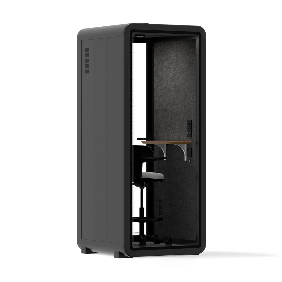 Office Pod Quell+ AcousticCharcoal / Upgraded Device Shelf / Dark Grey