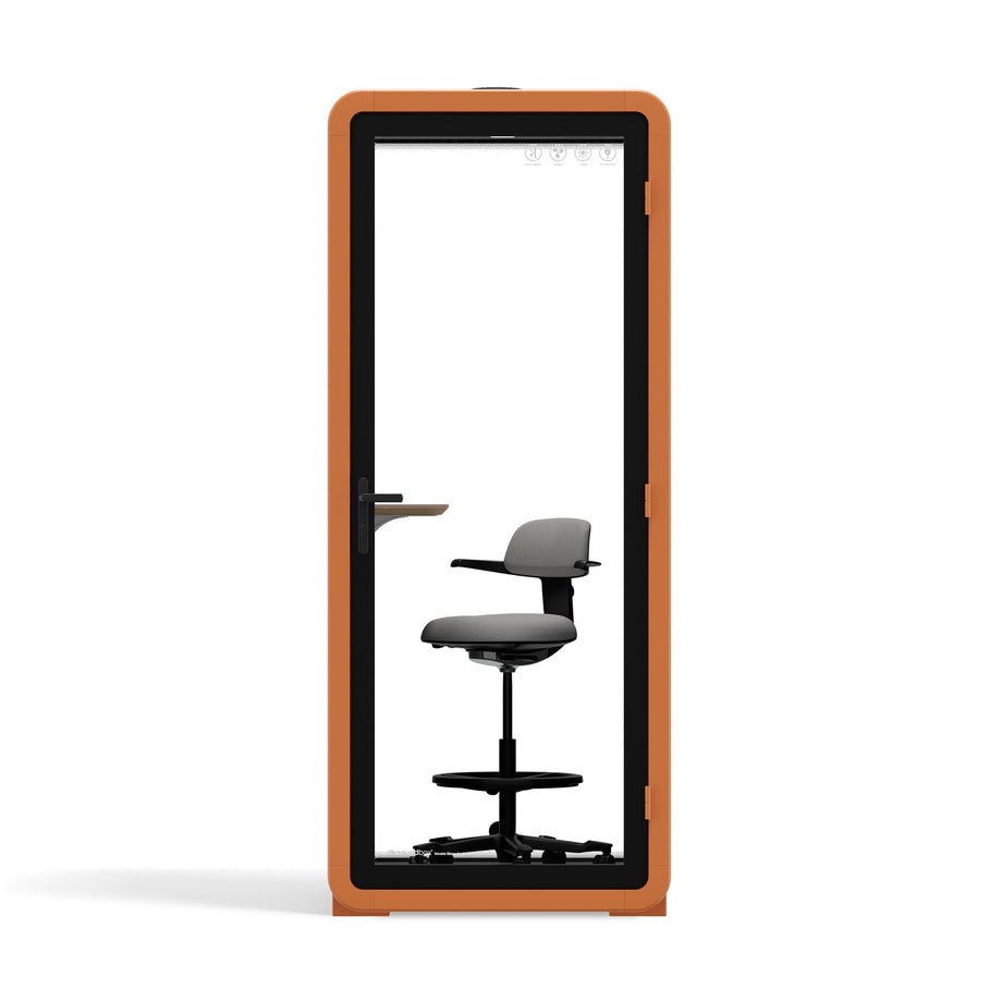 Office Pod Quell+ AcousticOrange / Upgraded Device Shelf / Dark Grey