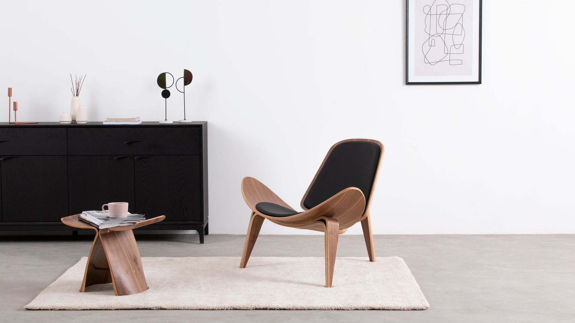 ShellWalnut and Black Premium Leather
