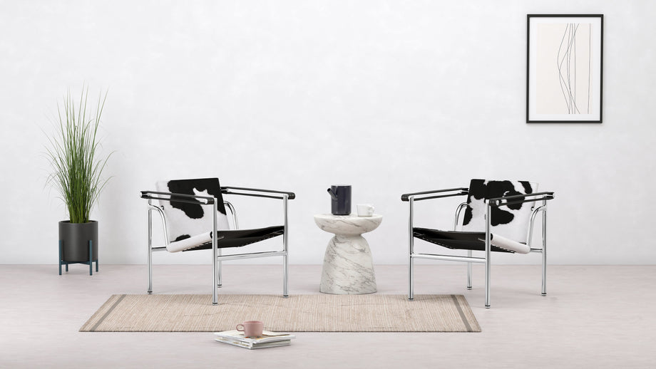 CorbusierBlack/White Cowhide