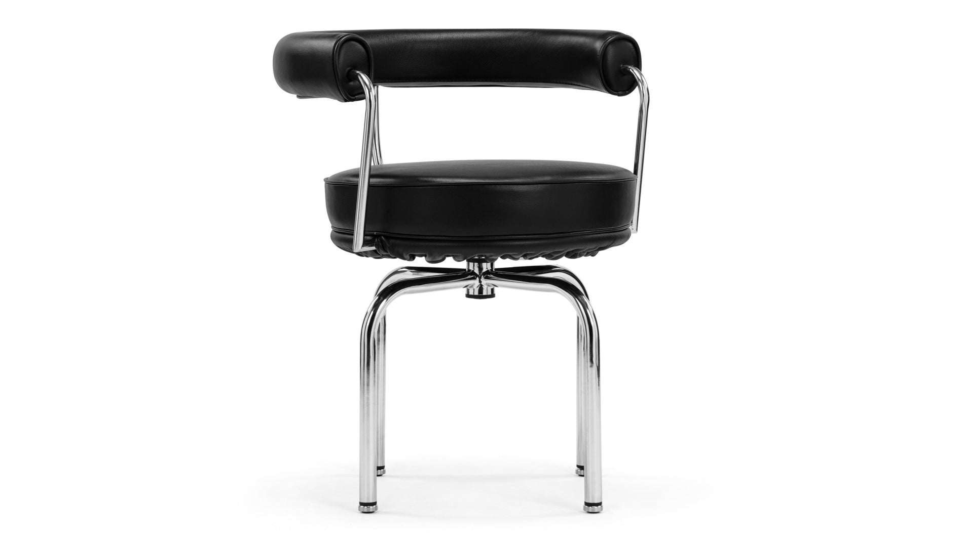 CorbusierCorbusier - Corbusier Swivel Chair, Midnight Black Premium Leather