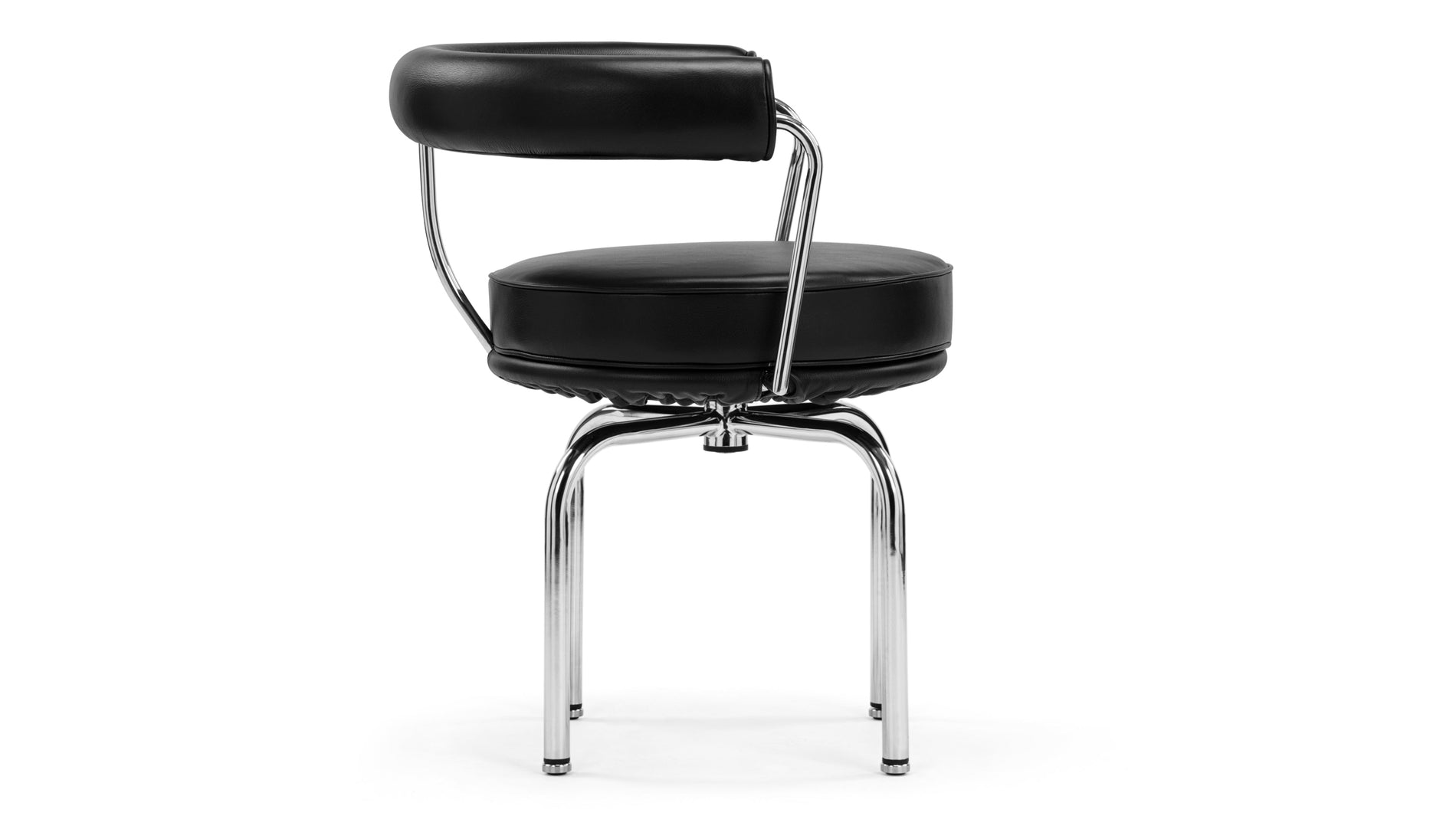 CorbusierCorbusier - Corbusier Swivel Chair, Midnight Black Premium Leather