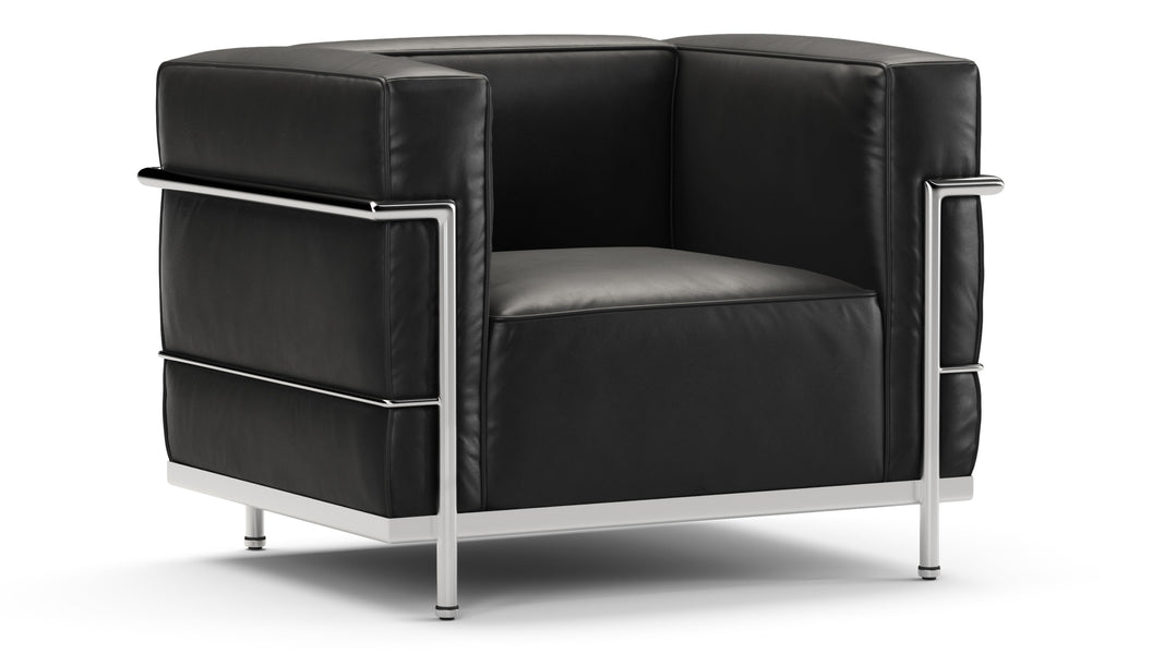 CorbusierMidnight Black Premium Leather