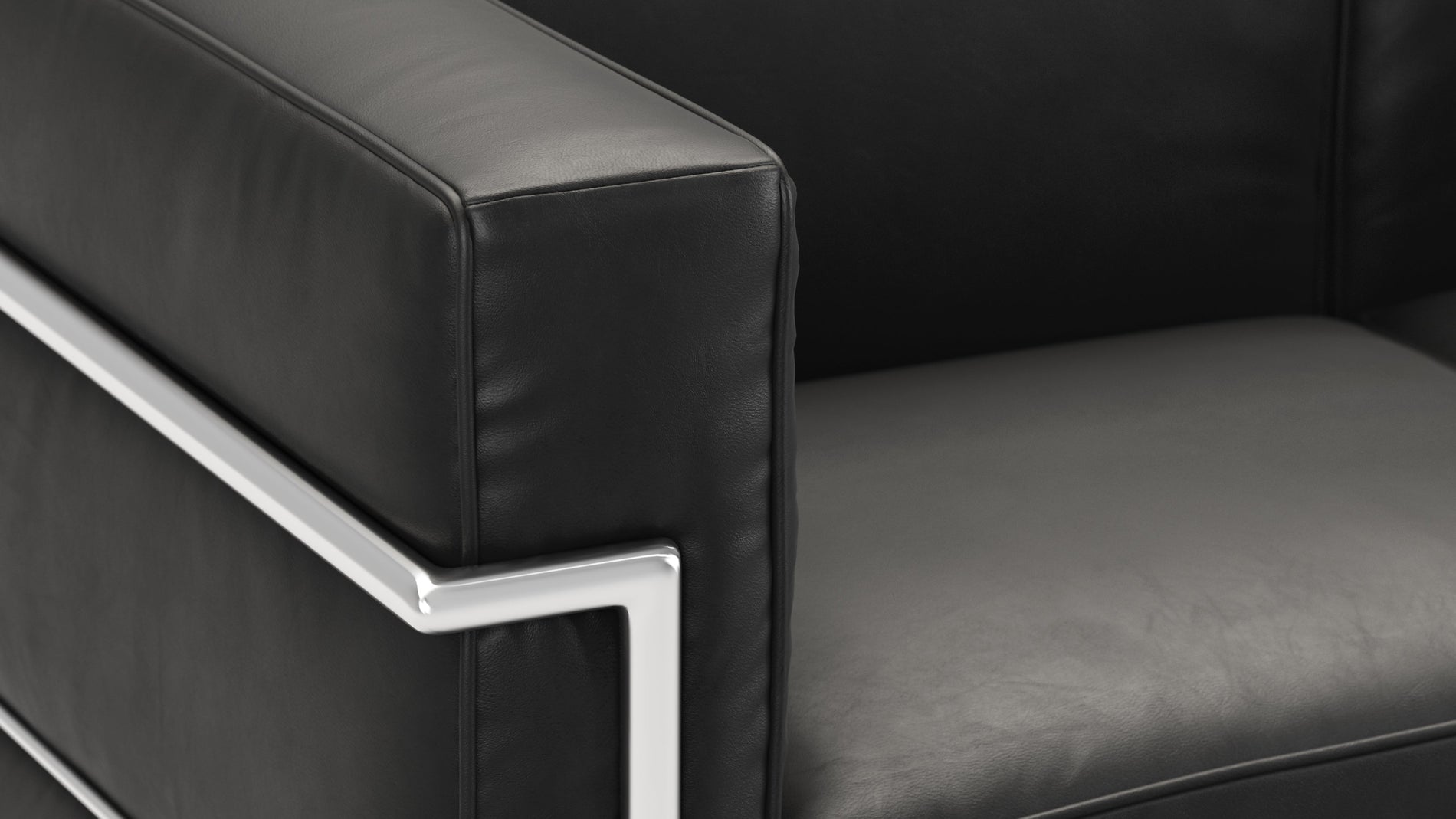 CorbusierMidnight Black Premium Leather
