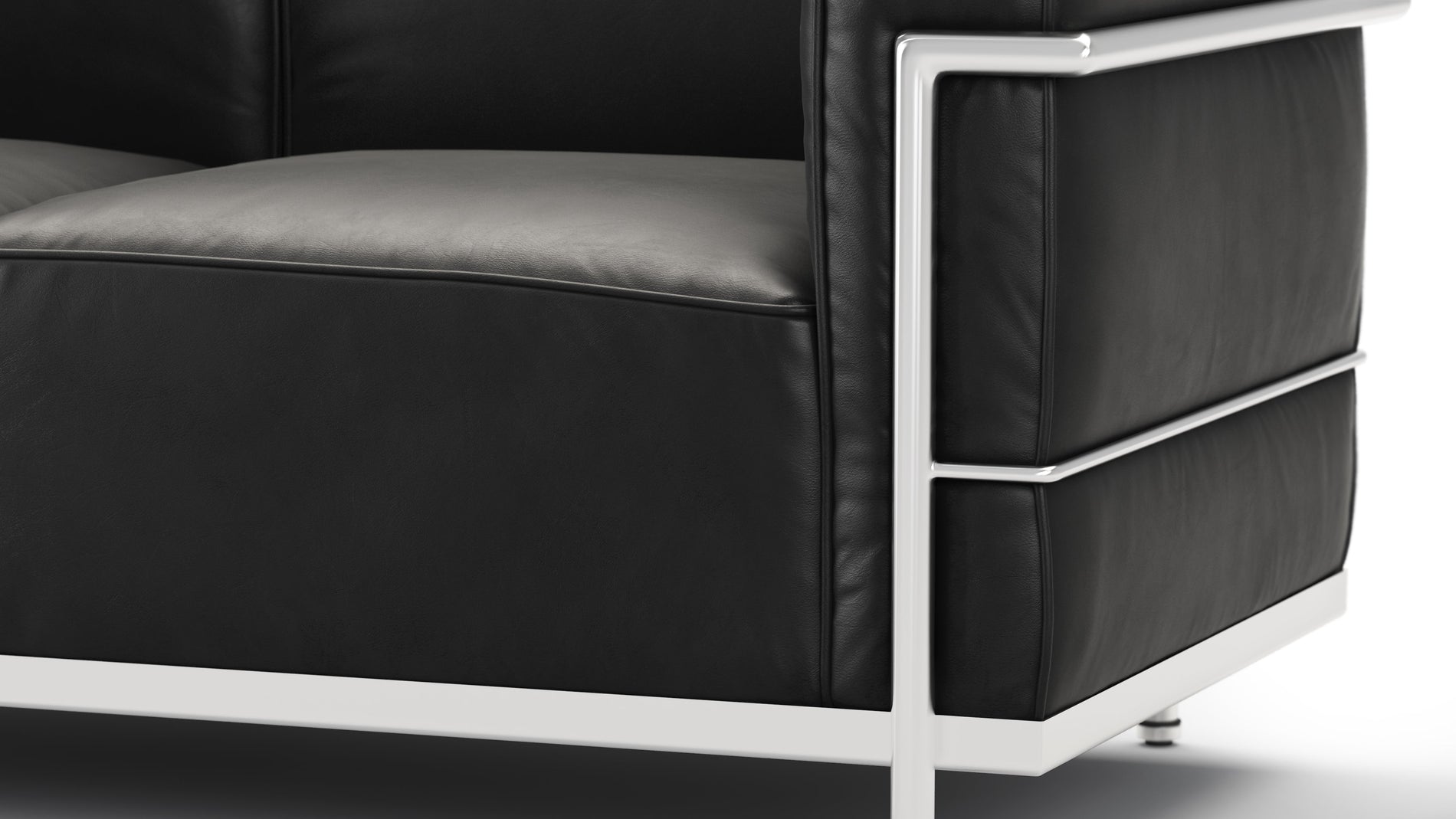 CorbusierMidnight Black Premium Leather