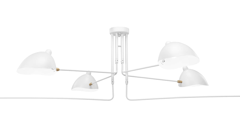Mouille Ceiling Light, Six ArmsWhite