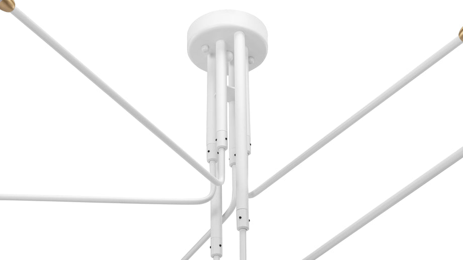 Mouille Ceiling Light, Six ArmsWhite
