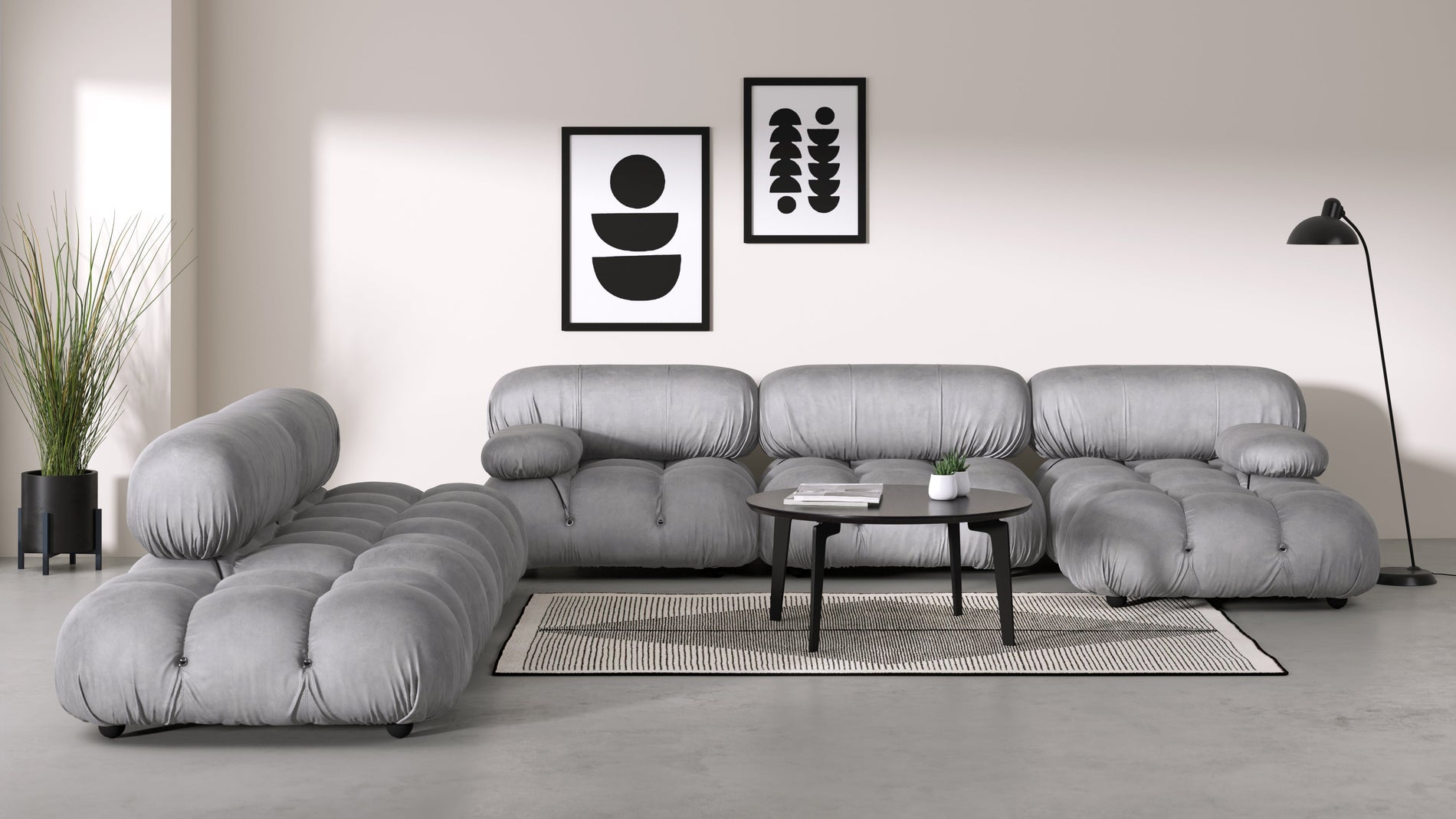 Bellini ModuleLight Gray Velvet
