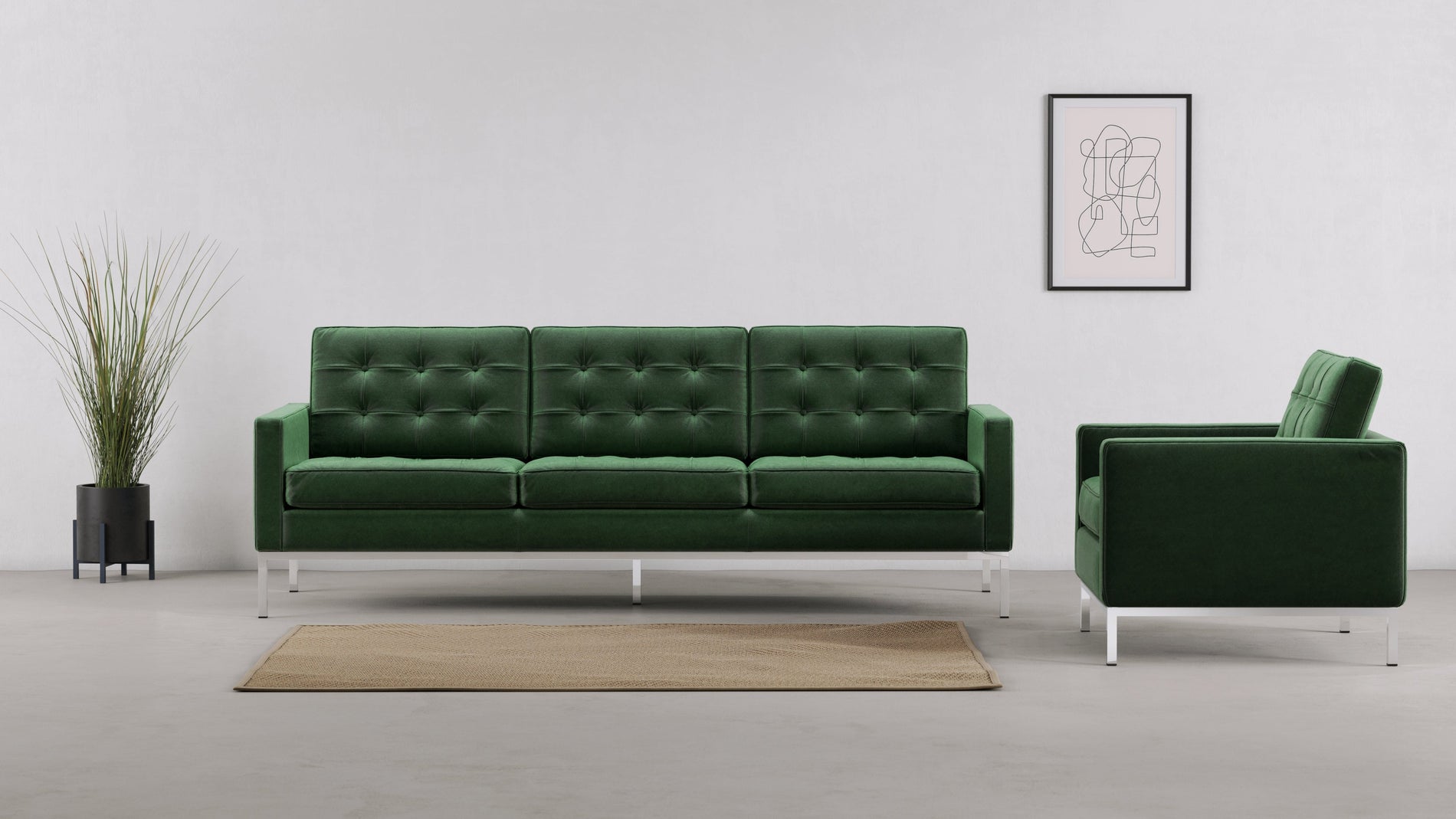 FlorenzEmerald Green Velvet