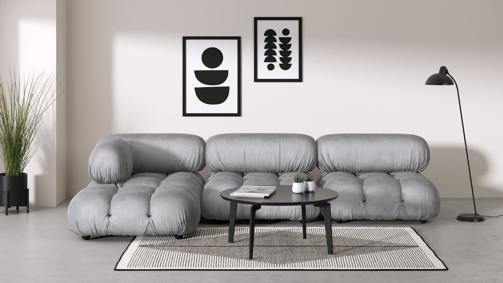 Bellini ModuleLight Gray Velvet