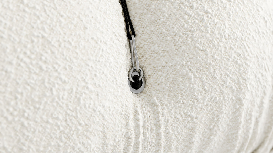 Bellini SectionalWhite Boucle