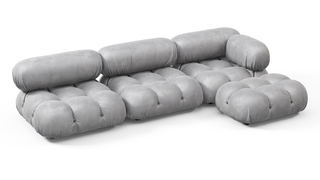 Seccional BelliniLight Gray Velvet