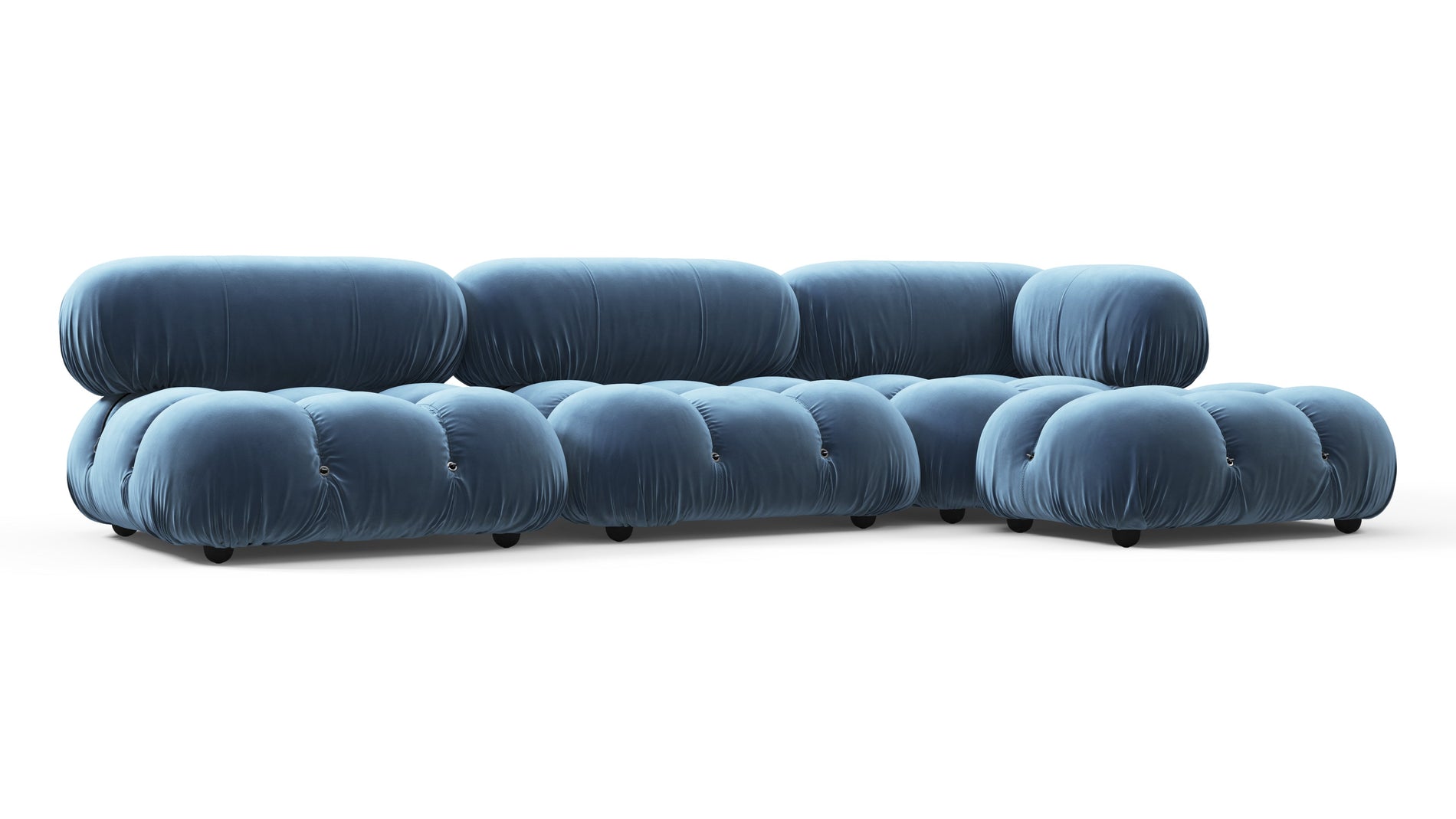Bellini SectionalAegean Blue Samt
