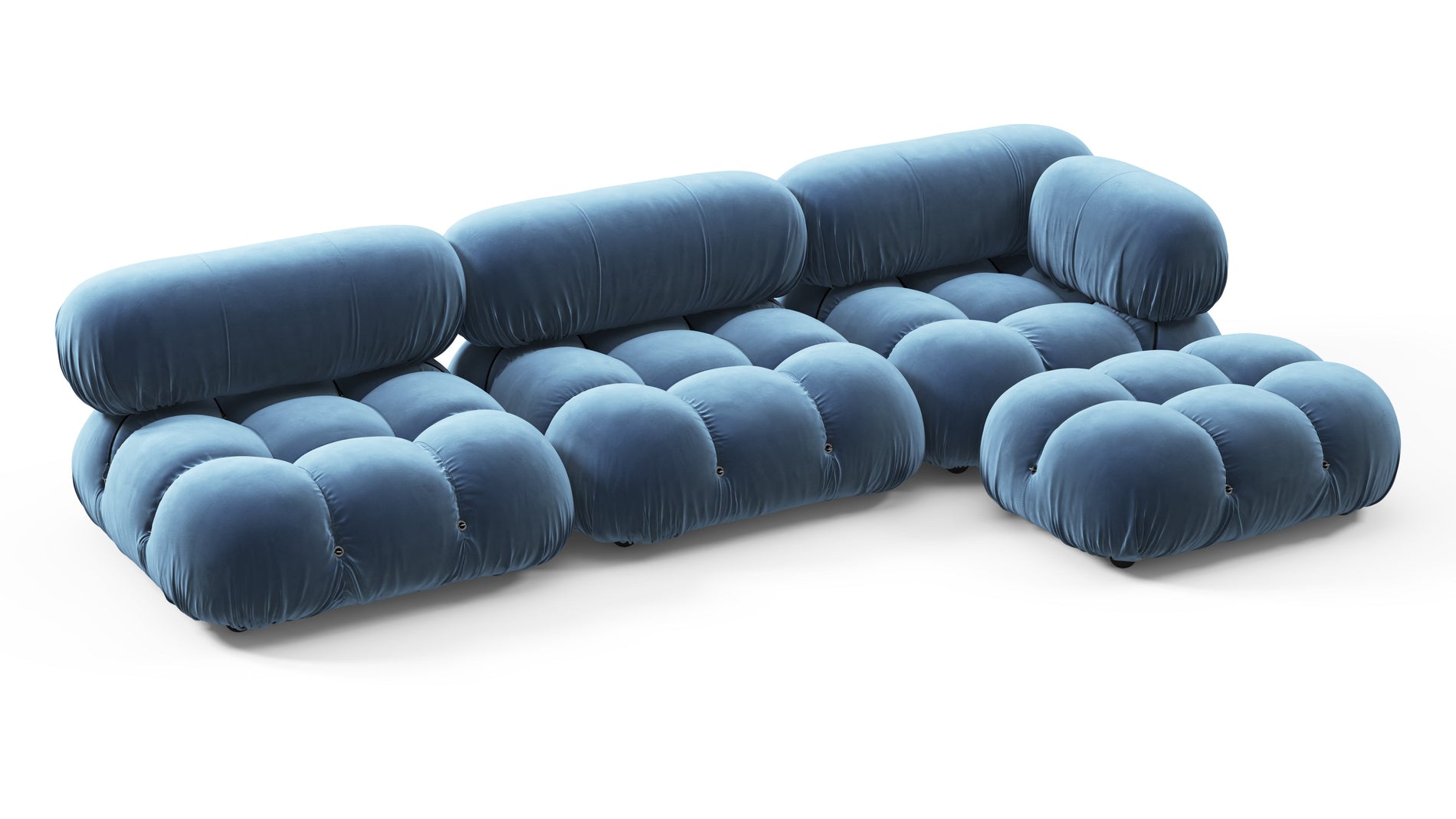 Bellini SectionalAegean Blue Samt