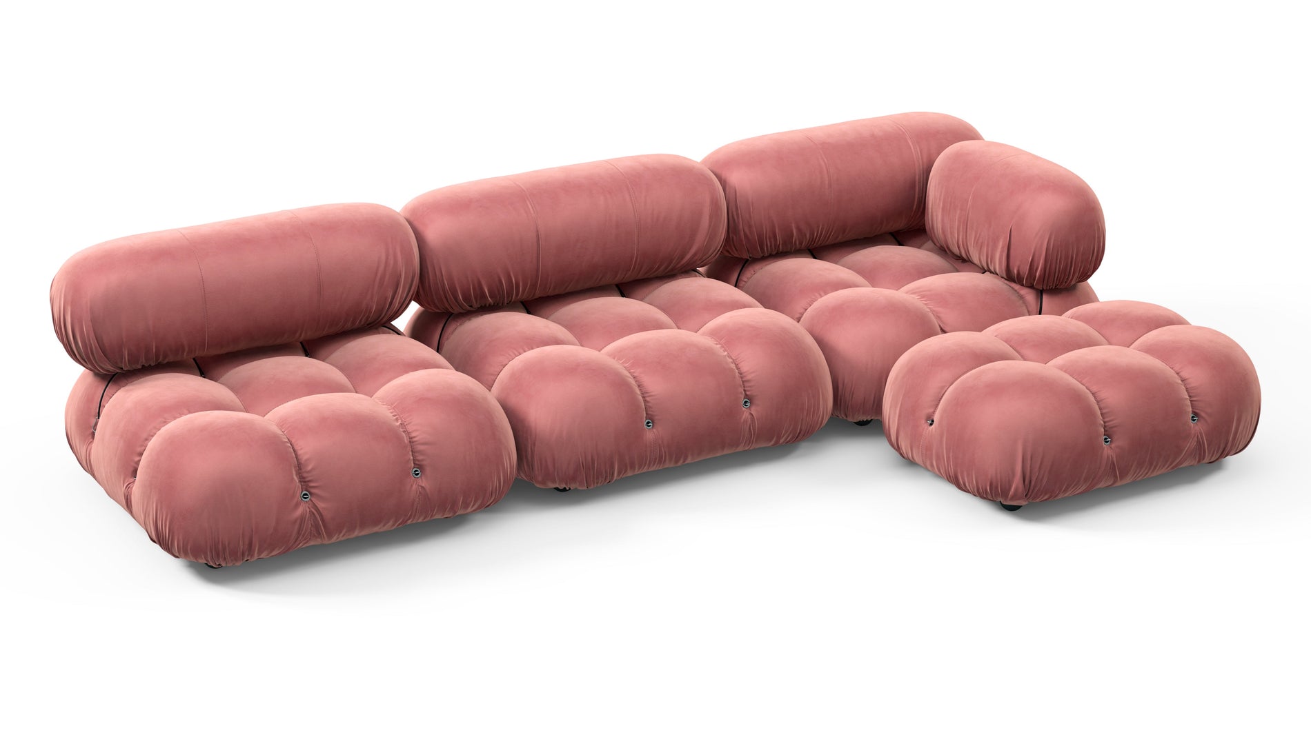 Bellini SectionalRouge Pink Samt