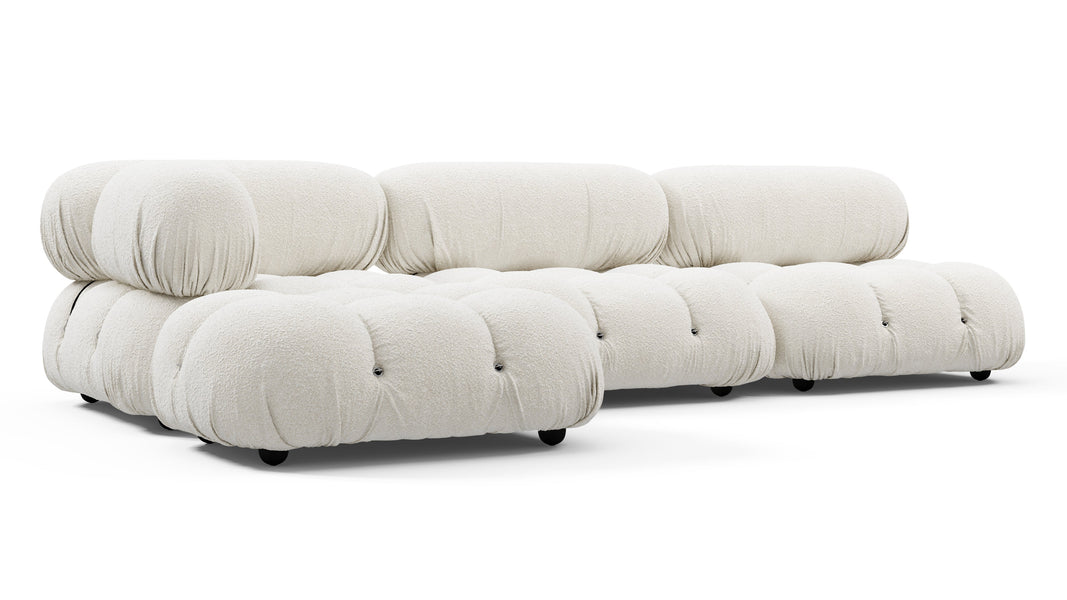 Bellini SectionalWhite Boucle