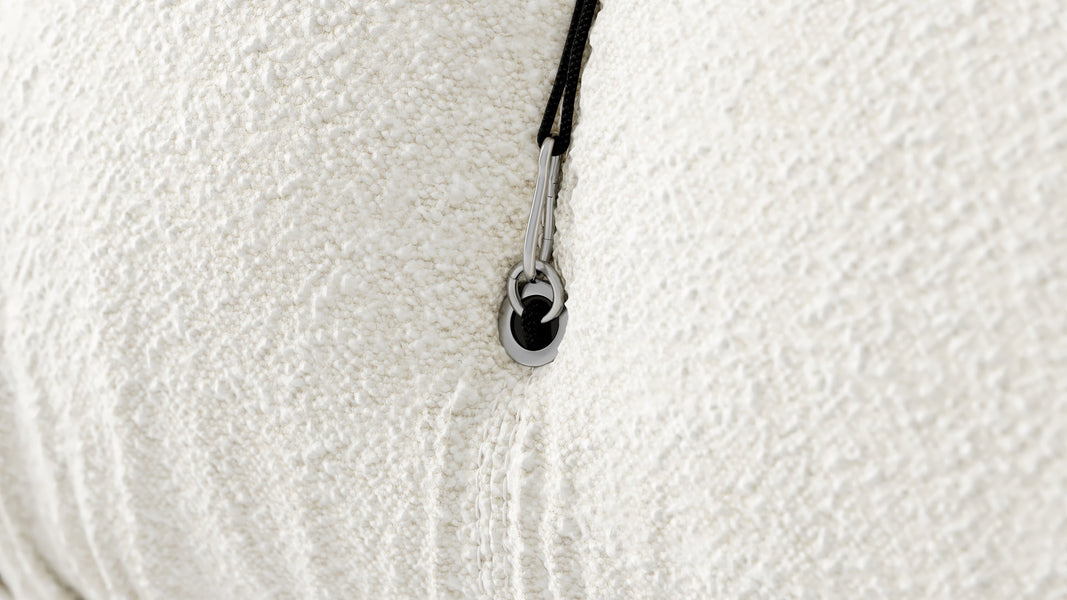 Bellini SectionalWhite Boucle