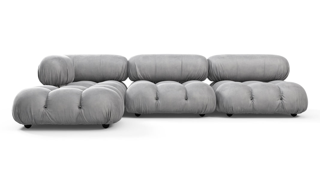 Seccional BelliniLight Gray Velvet