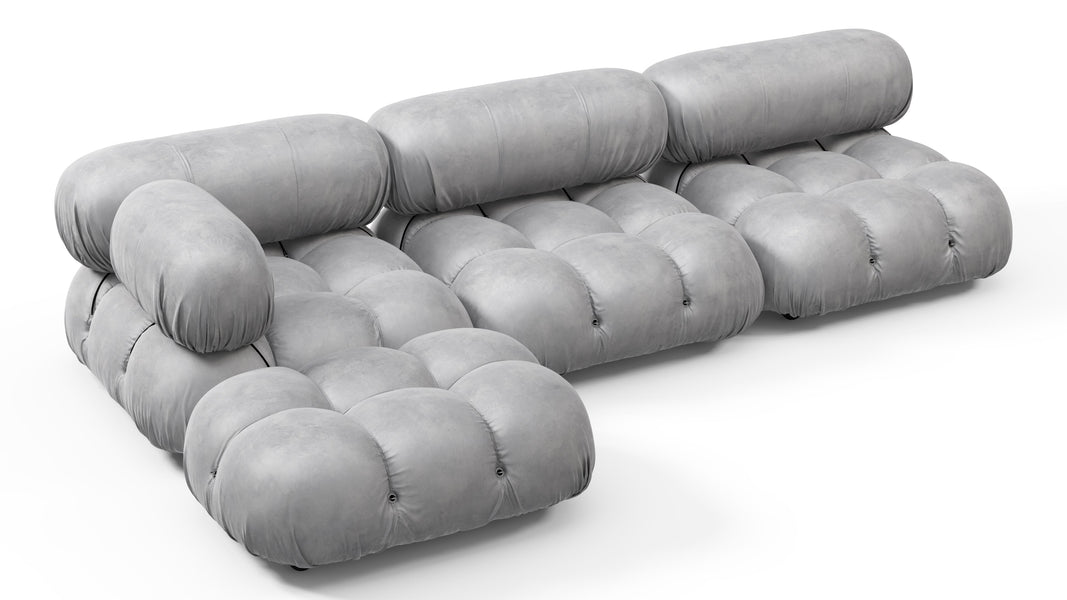 Seccional BelliniLight Gray Velvet