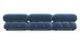 Bellini Sectional - Aegean Blue Velvet - Image 5