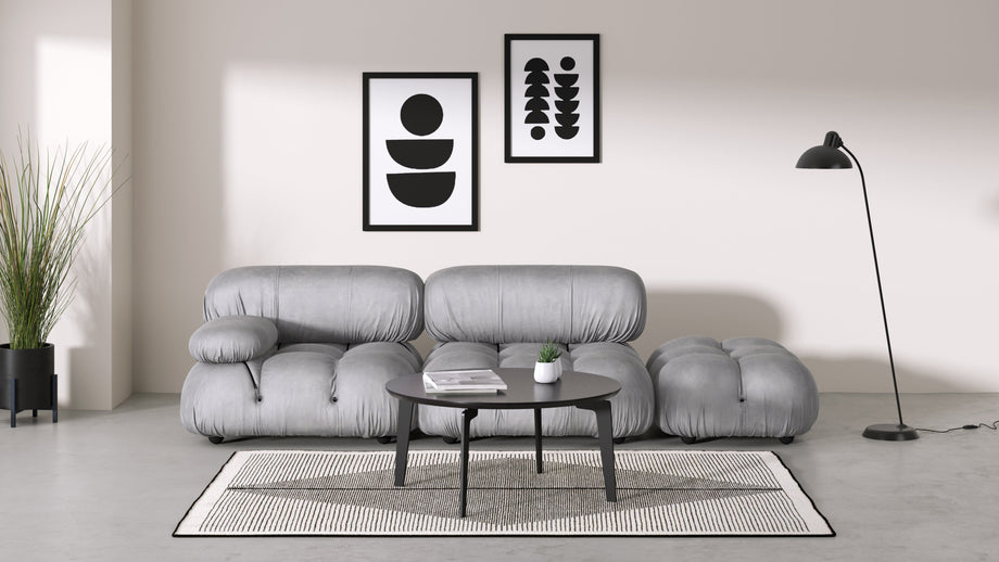 Divano BelliniLight Gray Velvet