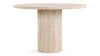 Saturn - Saturn - Saturn Round Pedestal Dining Table, Travertine, 48in - Image 1