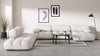 Bellini Large Sectional - White Boucle - Image 7