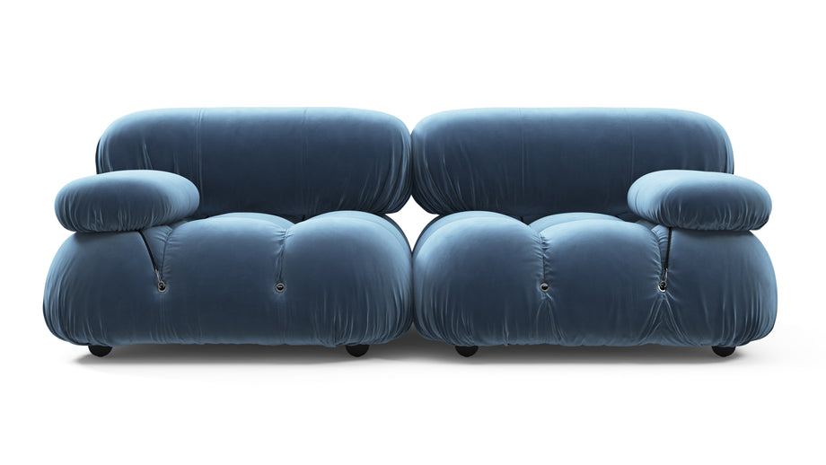 Bellini SoffaAegean Blue Velvet