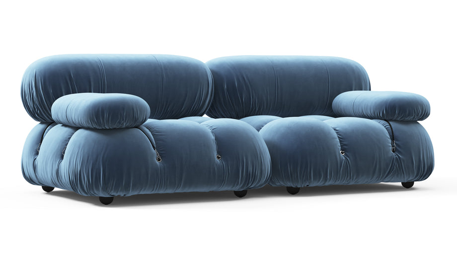 Bellini SoffaAegean Blue Velvet