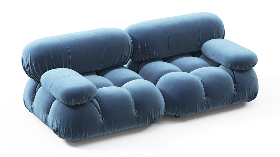 Bellini SoffaAegean Blue Velvet