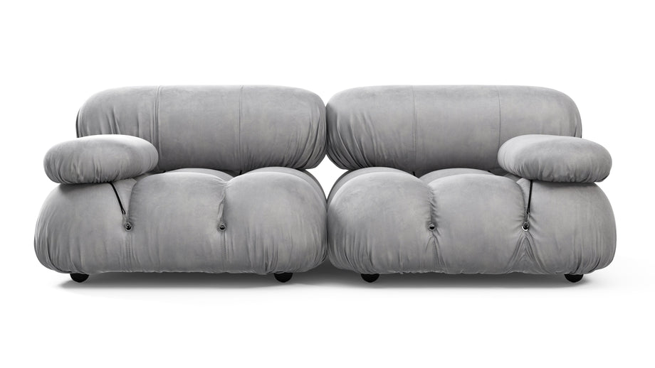 Bellini SoffaLight Gray Velvet