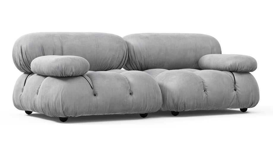 Bellini SoffaLight Gray Velvet