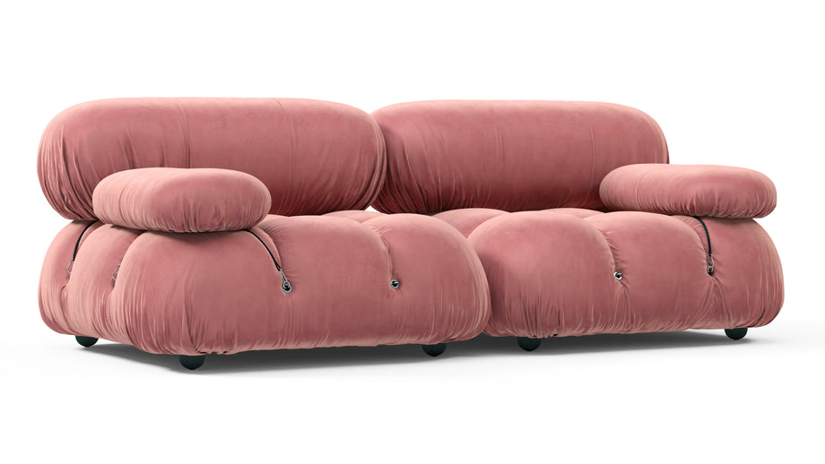 Bellini SoffaBlush Pink Velvet