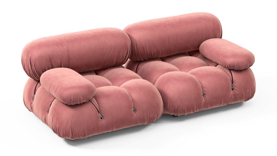 Bellini SoffaBlush Pink Velvet