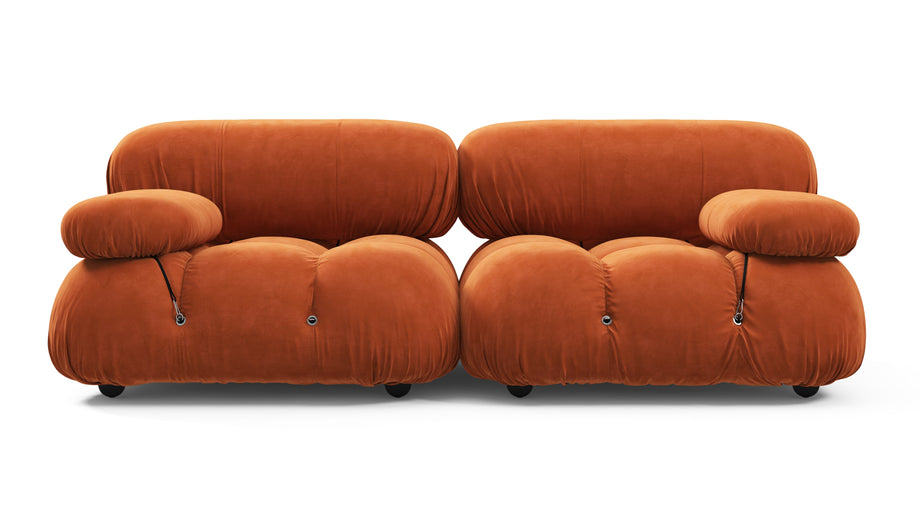 Bellini SoffaApricot Velvet