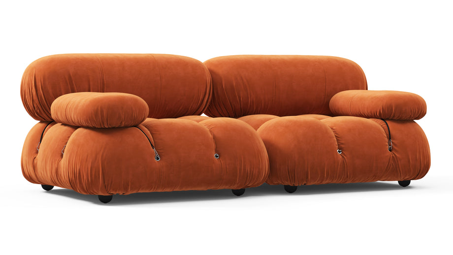 Bellini SoffaApricot Velvet