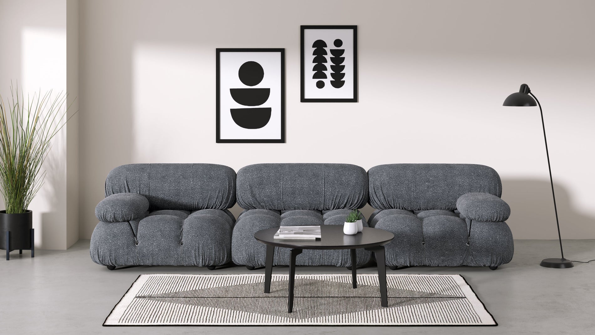 Bellini SofaGrau Boucle