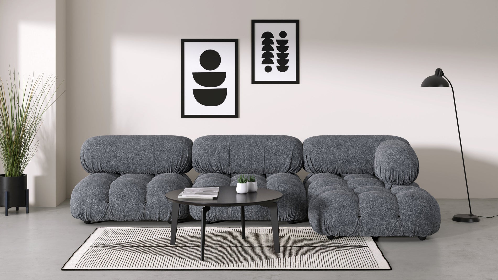 Bellini SectionalGrau Boucle