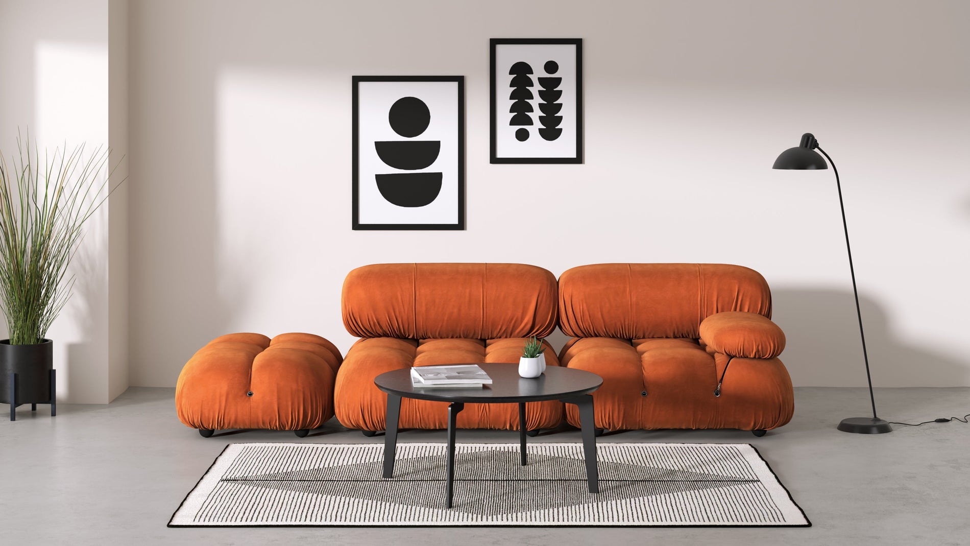Bellini SofaApricot Velvet