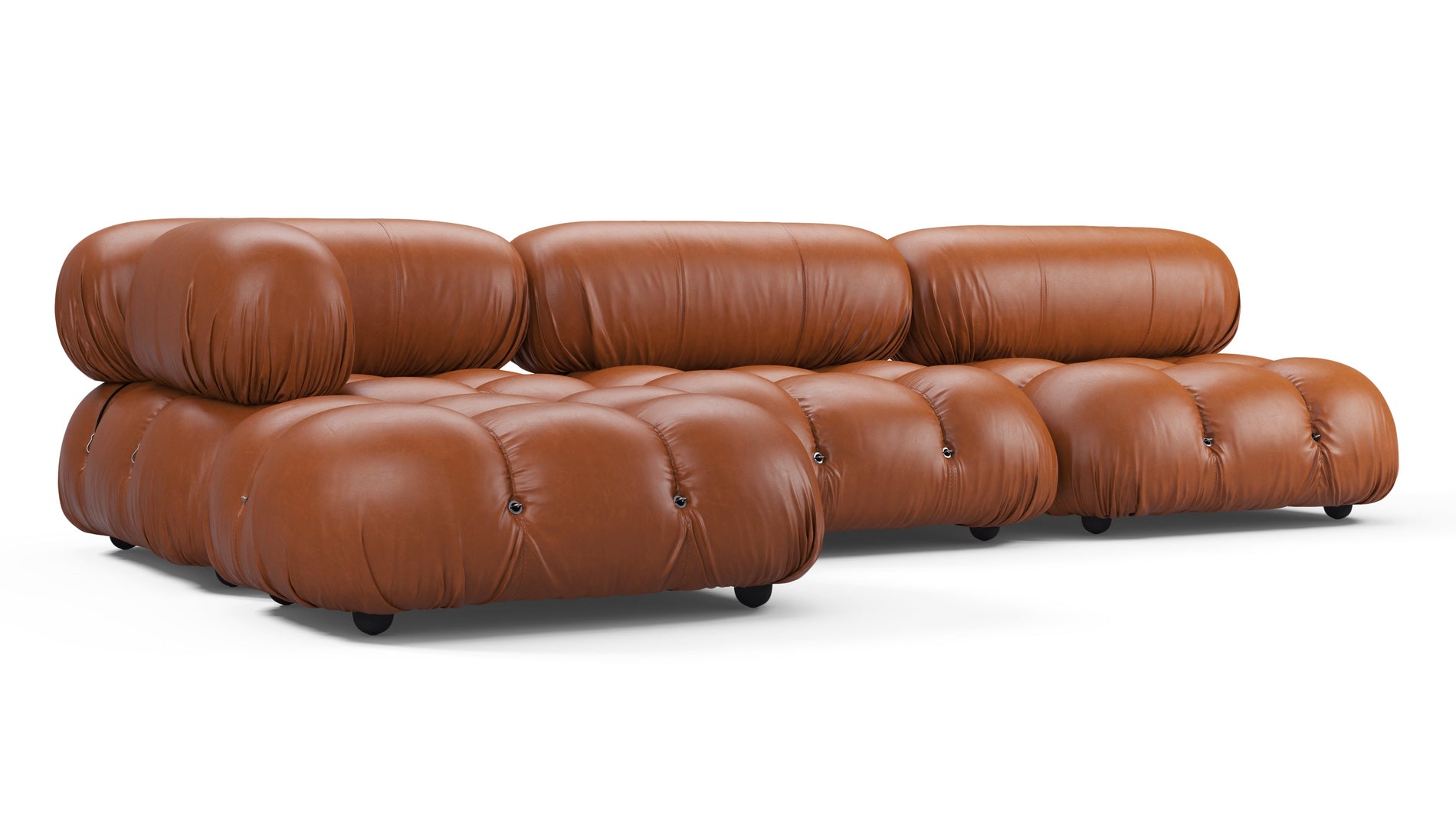 Bellini SectionalTan Premiumleder