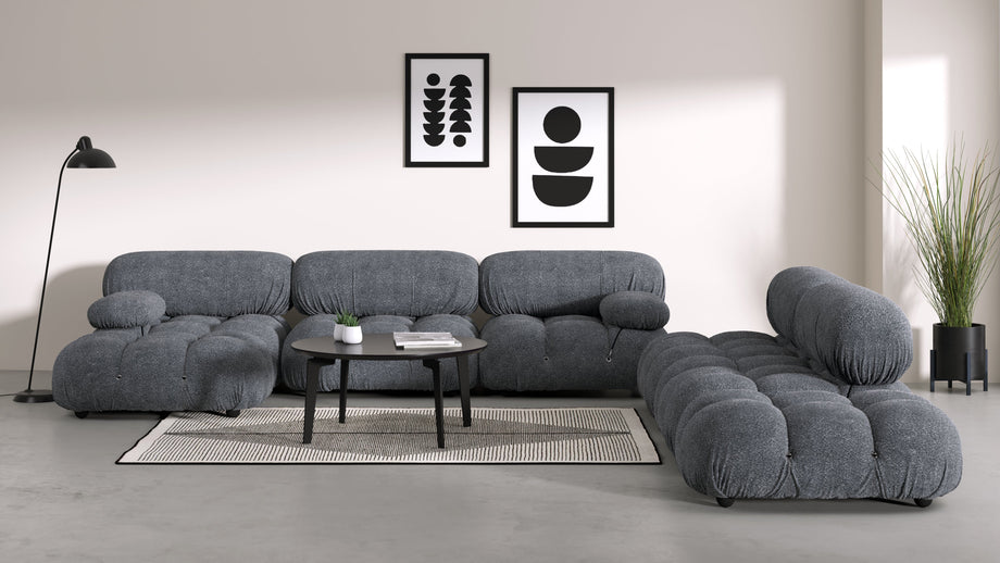 Bellini stor sektionssengGray Boucle