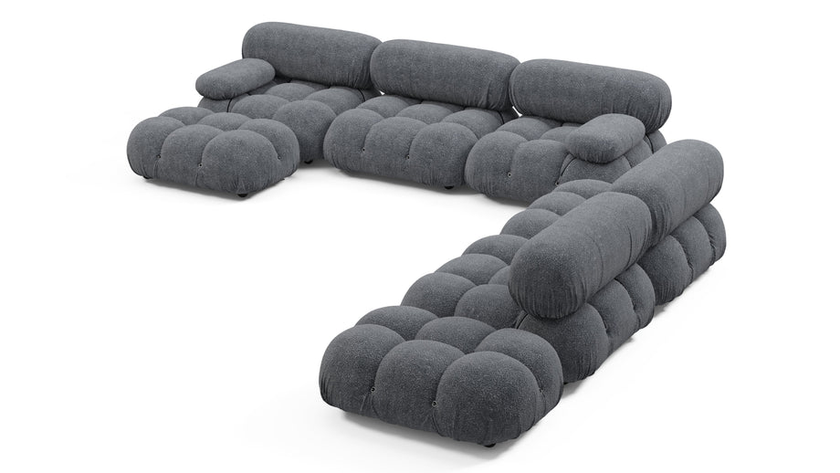 Bellini stor sektionssengGray Boucle