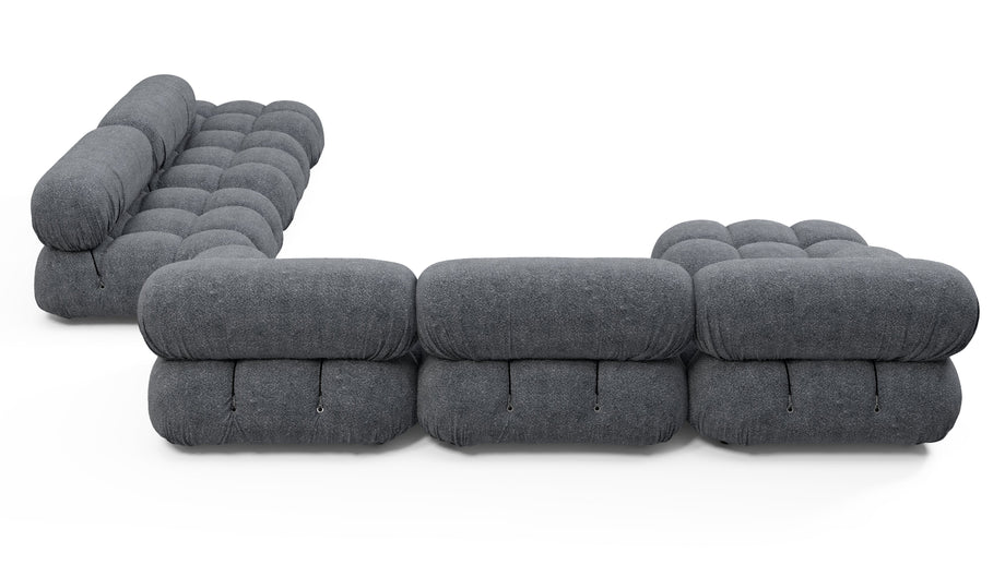 Bellini stor sektionssengGray Boucle