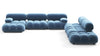 Bellini Large Sectional - Aegean Blue Velvet - Image 1
