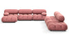 Bellini Large Sectional - Blush Pink Velvet - Image 1