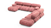 Bellini Large Sectional - Blush Pink Velvet - Image 3