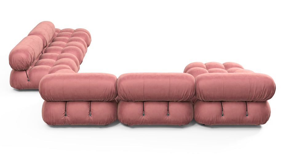 Bellini stor sektionssengBlush Pink Velvet